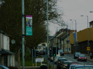 lamp post banner advertisement omagh district council