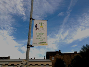 Calderdale Adoption lamppost banner installation