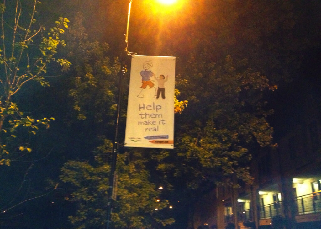adoption lamp post banner